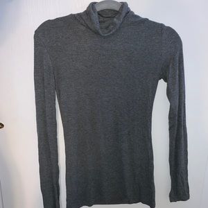 Gray Ribbed Turtleneck